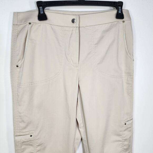 Chico's Crop Pants Women's Size .5 US Small 6 Ultimate Fit Luxe Twill Utility - Picture 5 of 11